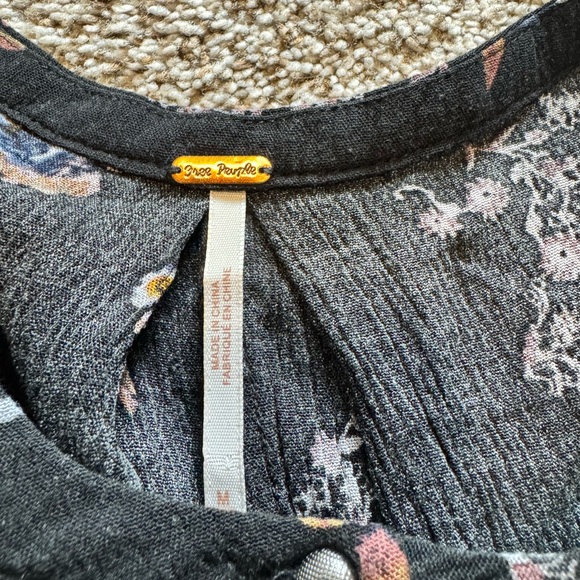 Free People Black and Purple Halter Mini Sundress - Picture 4 of 8